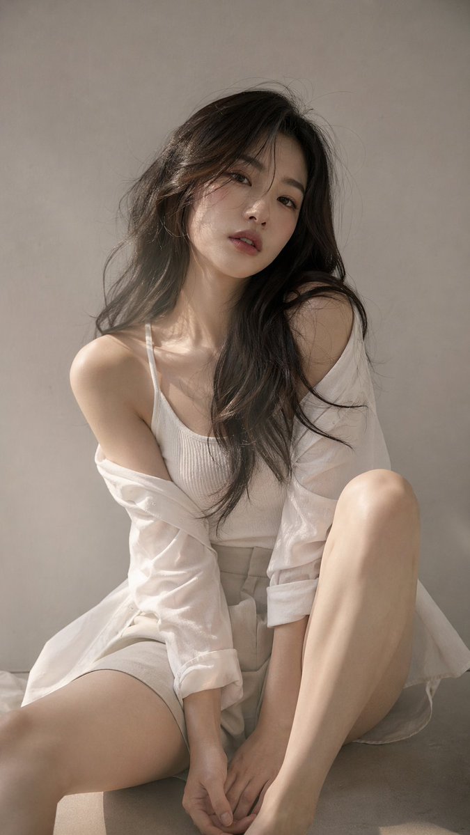 东方年轻女性艺术竖版人像 / Vertical Artistic Portrait of a Young Eastern Woman，模型对比与社区，人像、电影感、时尚，案例输出图 1