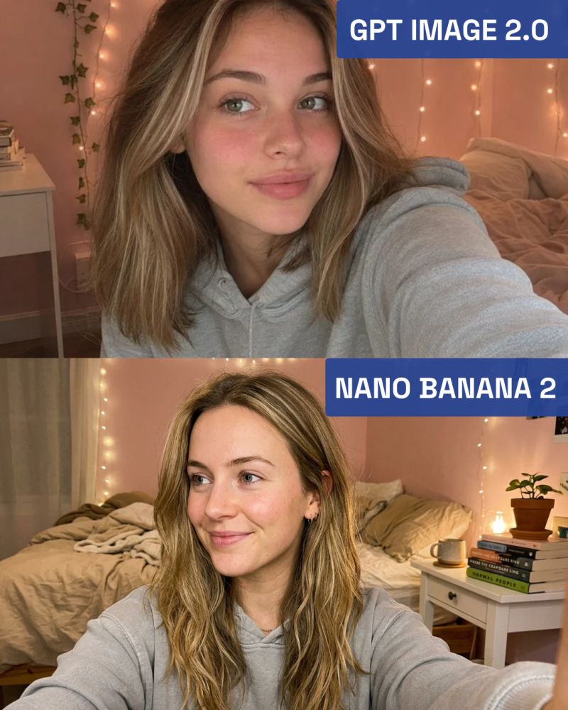 Candid Bedroom Selfie Photorealistic Portrait，人像与摄影，人像、角色、人像与摄影，案例输出图 1