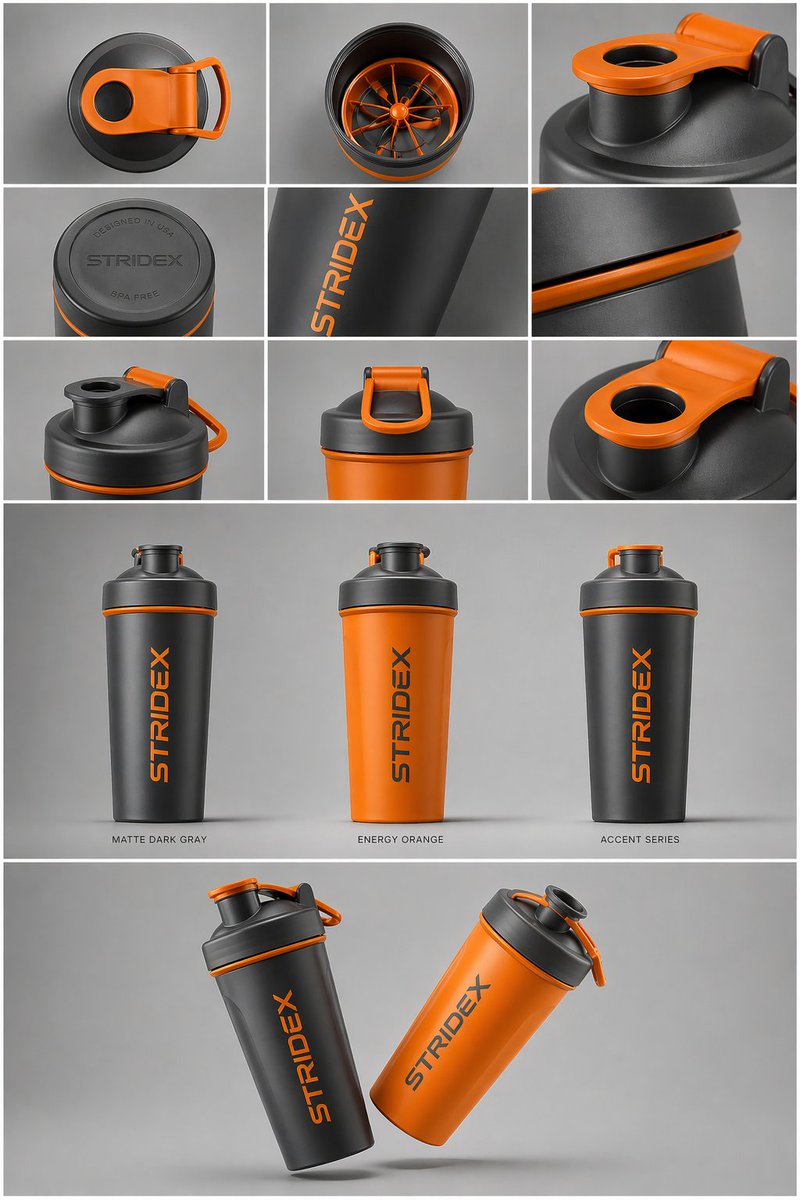 工业设计展示页 / E-commerce Main Image - Industrial Design Presentation Sheet，UI 与社交媒体截图，UI、截图、极简，案例输出图 1