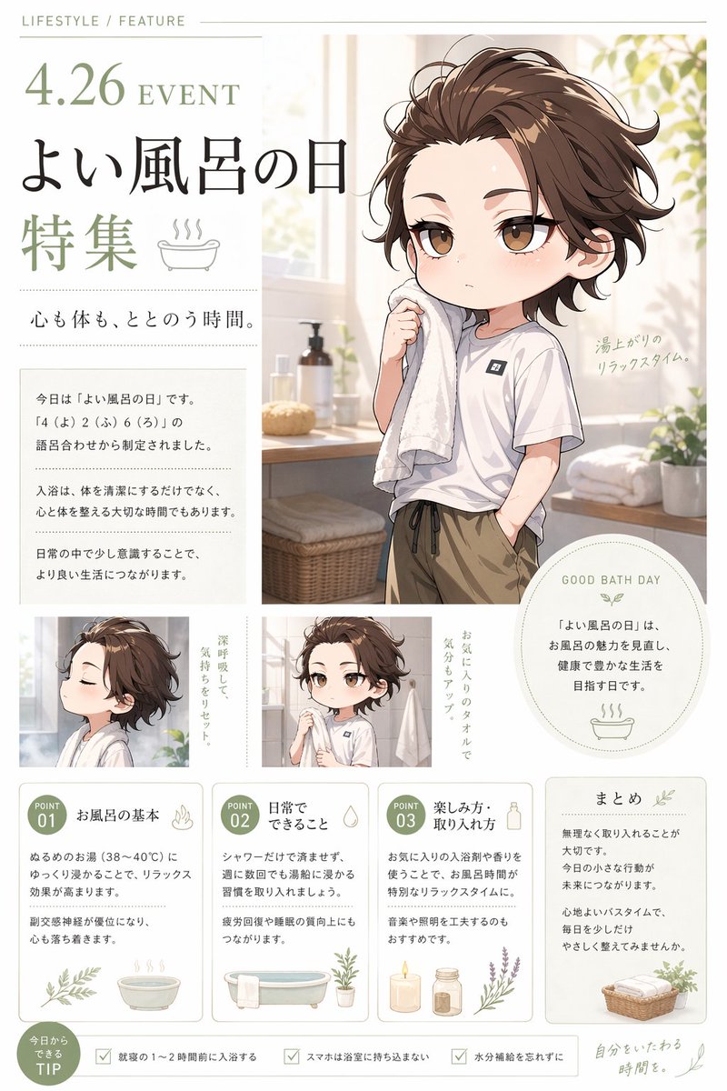 Good Bath Day Editorial Poster，角色设计，人像、时尚、海报，案例输出图 1