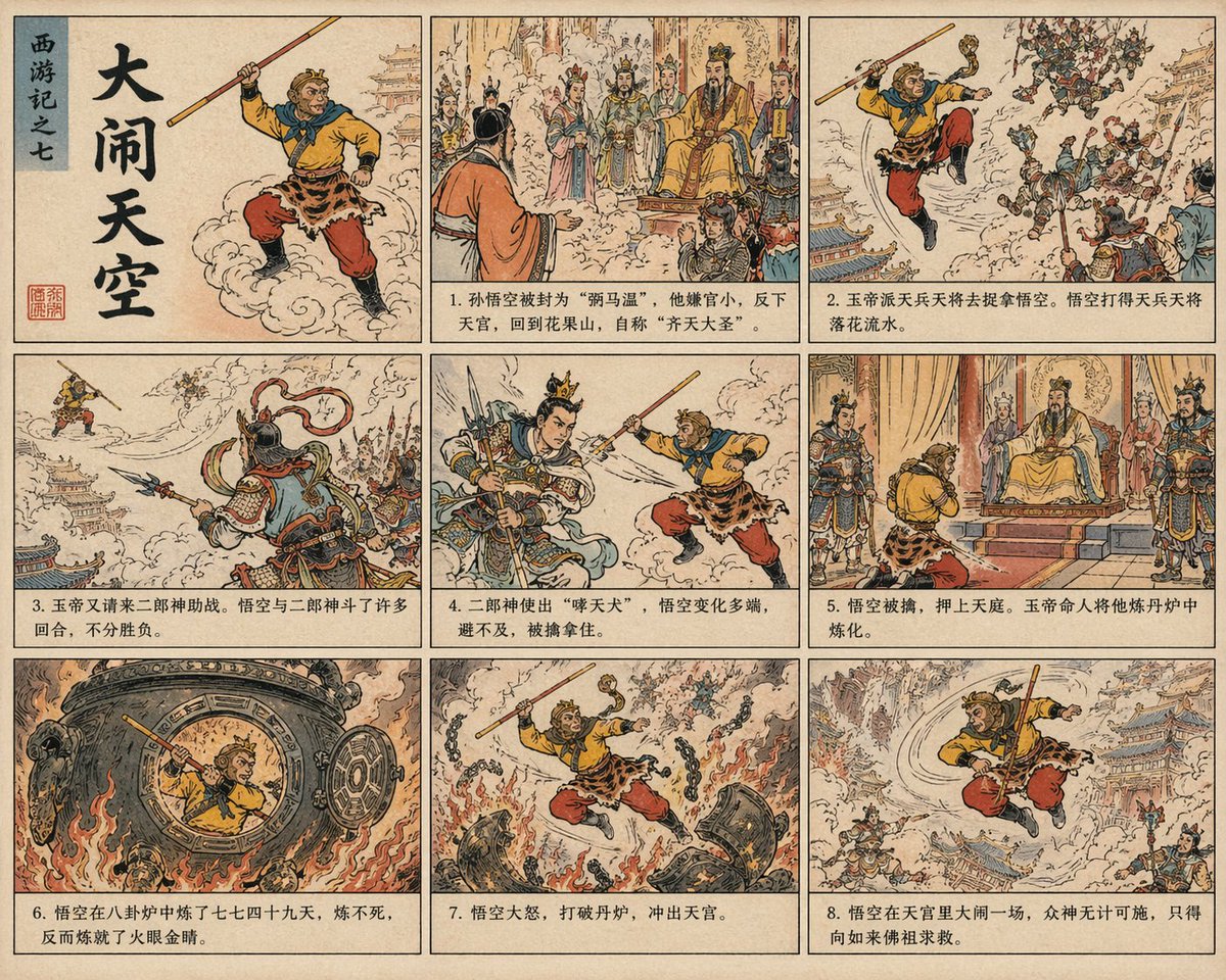 《西游记》中文漫画 / Journey to the West Chinese Comic，角色设计，插画、角色、角色设计，案例输出图 1