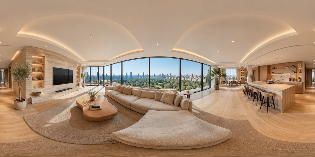 360 等距柱状全景图 / 360 Equirectangular Panorama Image，海报与插画，海报、插画、全景，案例输出图 1