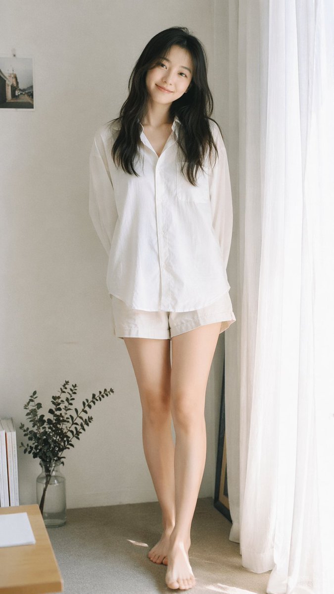 轻柔通透 35mm 人像 / 窗边日系胶片女孩，模型对比与社区，35mm、人像、极简，案例输出图 1