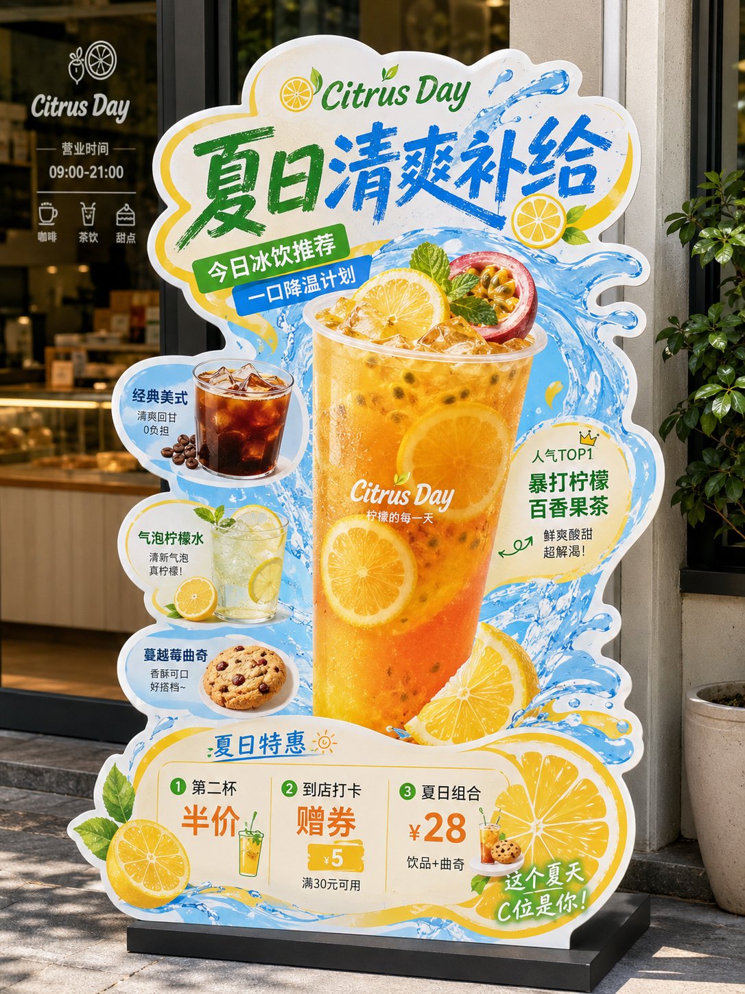本地生活小店异形展架,人像与摄影,人像、海报、插画,案例输出图 1