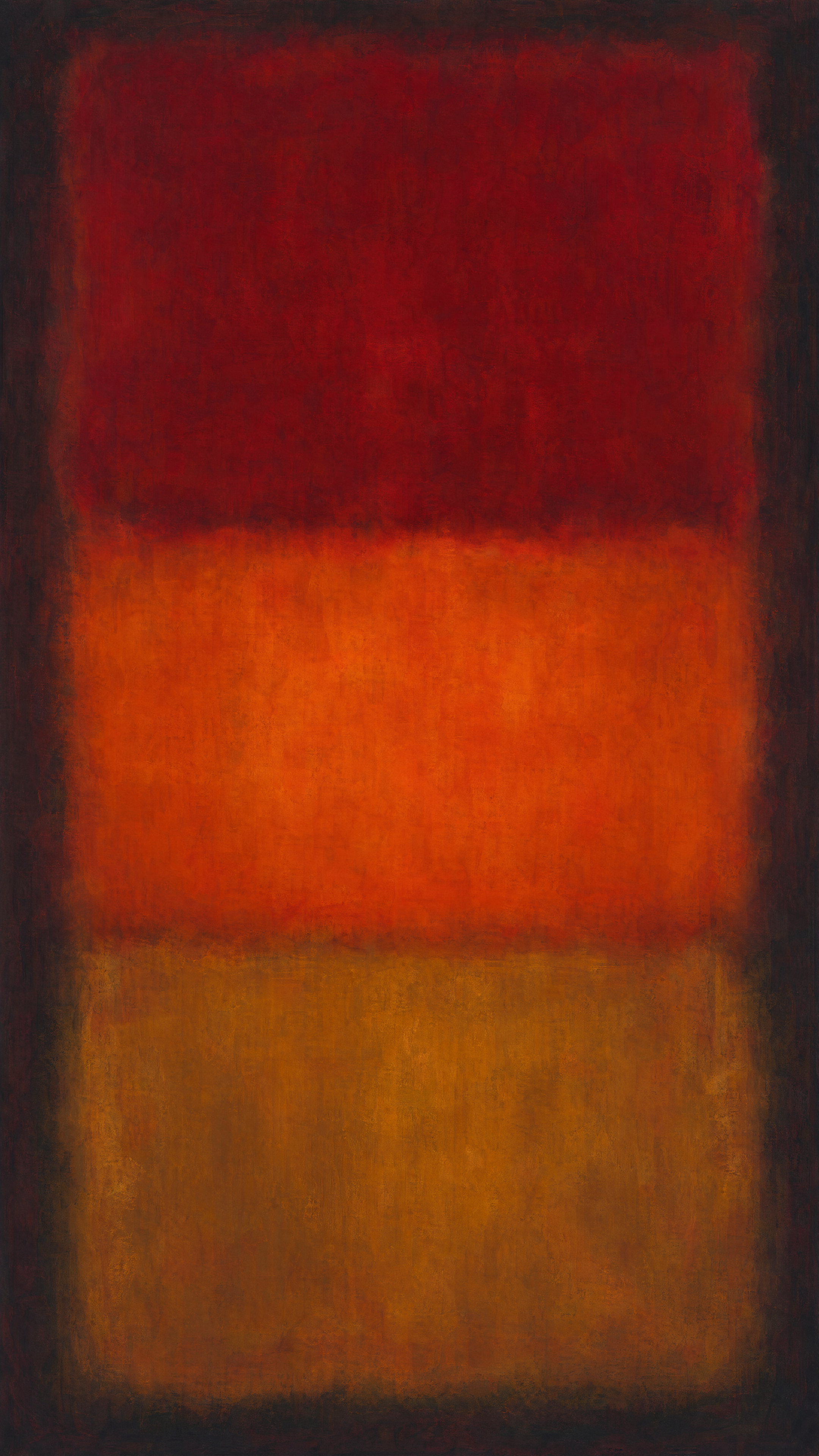 Color Field Abstract: Crimson and Ochre，海报与插画，海报、插画、海报与插画，案例输出图 1