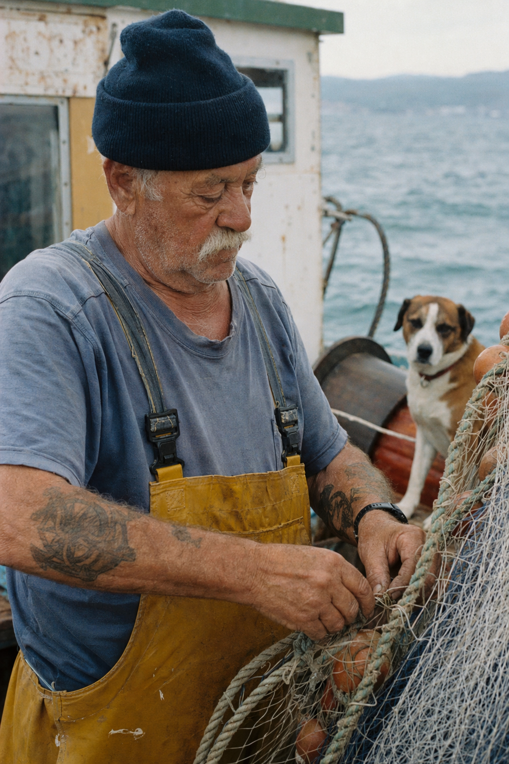 Photorealistic elderly sailor，人像与摄影，35mm、人像、人像与摄影，案例输出图 1