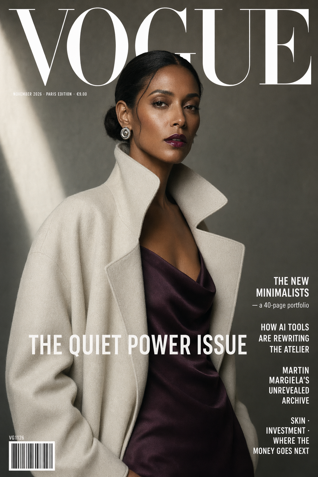 Vogue-style fashion magazine cover，人像与摄影，35mm、人像、时尚，案例输出图 1
